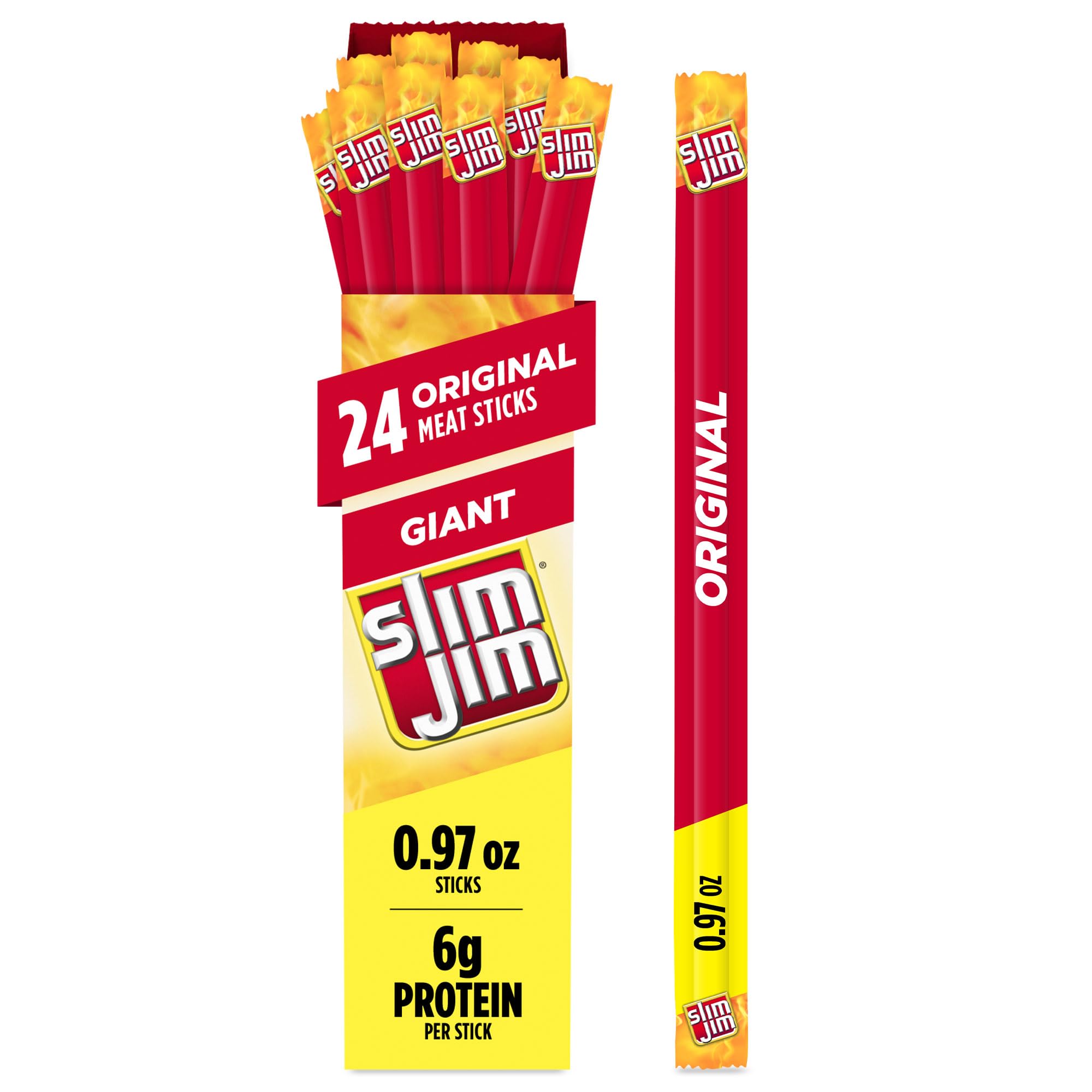 Amazon.com: Slim Jim Giant Smoked Jerky Sticks, Original Flavor